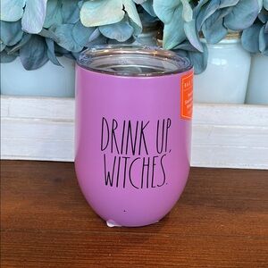 NWT Rae Dunn Lavender Stainless Steel Tumbler with Lid Drink Up Witches
